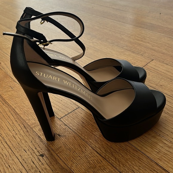 Stuart Weitzman Disco Platform Sandal Black New - Picture 8 of 16